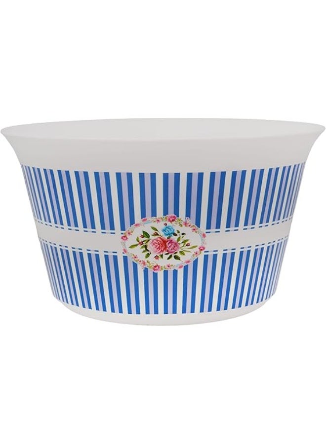 25cm decorative plastic bowl from Khurshid Plast - White, Rose Blue